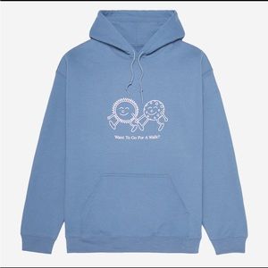 Lonely Ghost Go for a Walk Hoodie - Blue